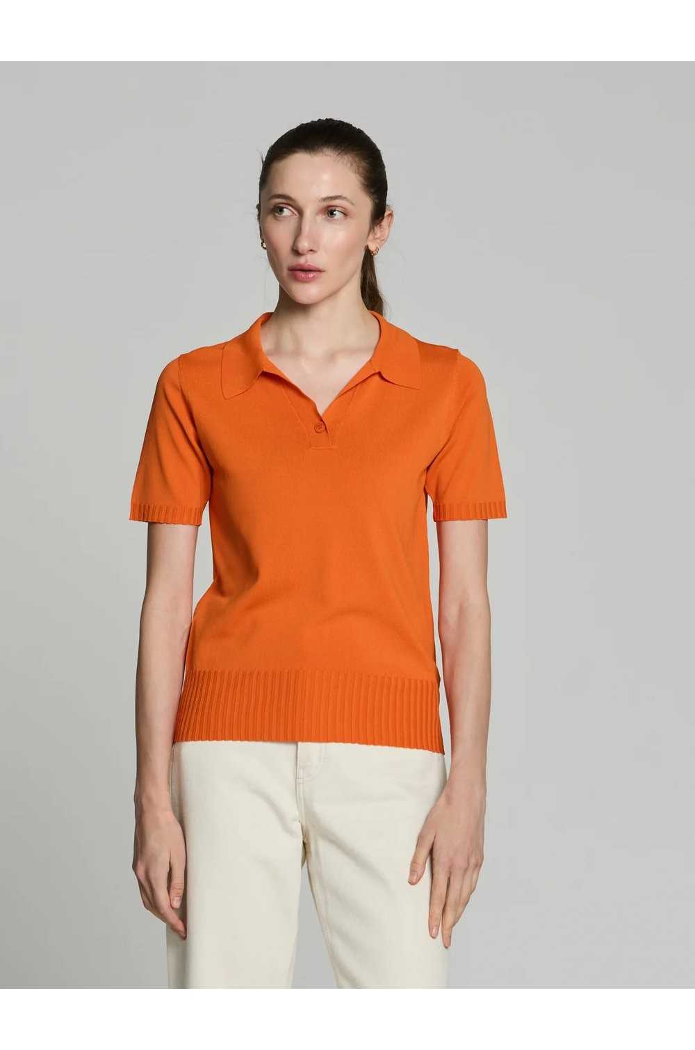 Escorpion polo de punto naranja