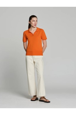 Polo de punto naranja marca Escorpion