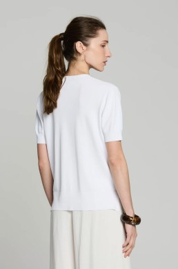 Escorpion jersey blanco manga corta detalle espalda
