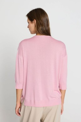 Vista trasera del jersey de punto fino lila Escorpion mujer
