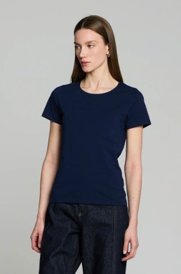 Camiseta azul marino con manga corta Escorpion