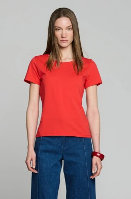 Camiseta roja manga corta Escorpion mujer