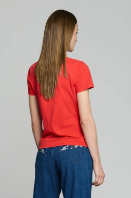 Escorpion camiseta roja manga corta vista espalda