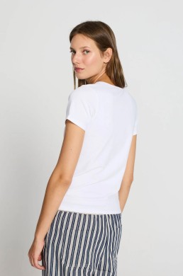 Camiseta básica blanca Escorpion vista espalda
