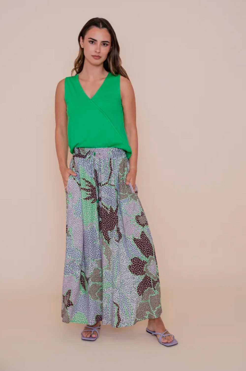 WNT top cruzado verde