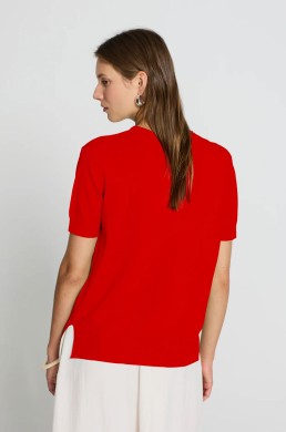 Escorpion jersey rojo manga corta vista espalda