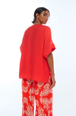 Pantalón ancho naranja de verano Lola Casademunt