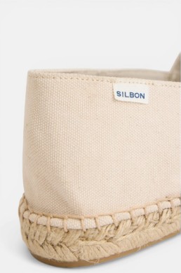 Detalle talón alpargata beige Silbon
