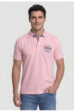 Valecuatro polo bordados rosa
