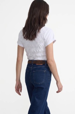 Camiseta blanca Silbon mujer vista trasera