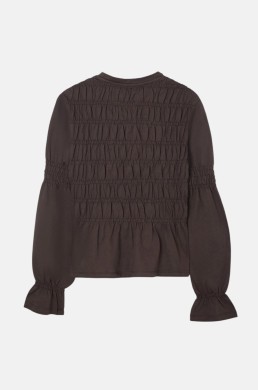Camiseta marrón Silbon mujer vista trasera