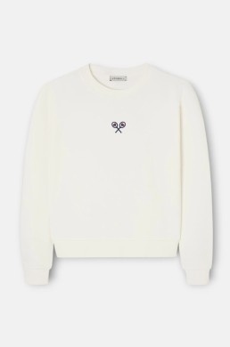 Sudadera cruda Lucky Love Silbon mujer vista frontal