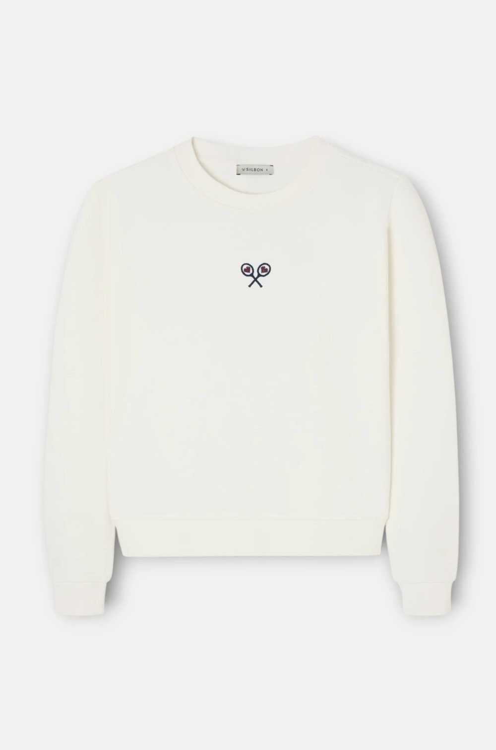 Sudadera cruda Lucky Love Silbon mujer vista frontal
