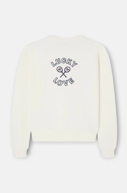 Sudadera cruda Lucky Love Silbon mujer vista trasera