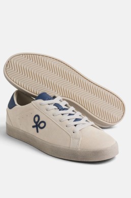 Zapatillas Silbon hombre beige con detalle de suela de goma
