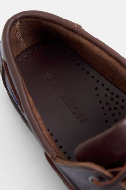 Interior de piel del zapato náutico Silbon hombre