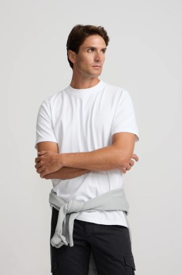 Camiseta parche blanca Silbon hombre de manga corta