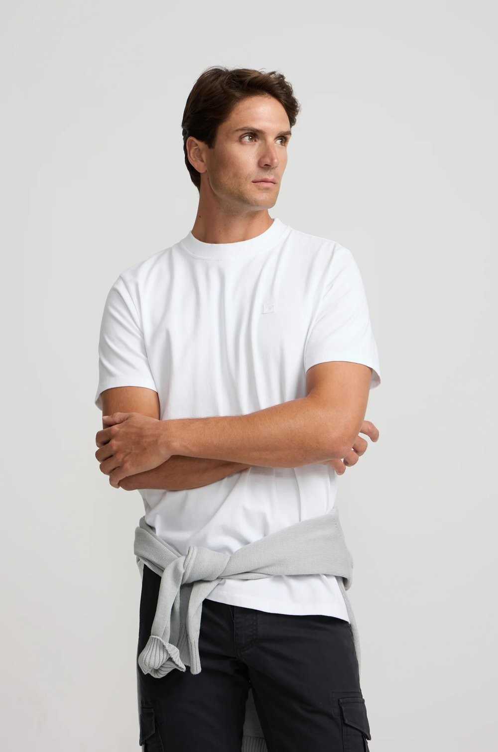 Camiseta parche blanca Silbon hombre de manga corta