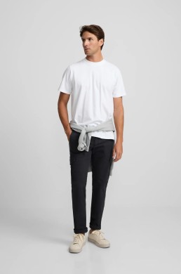 Camiseta parche blanca Silbon hombre look casual