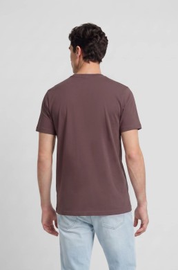 Camiseta burdeos Silbon hombre vista trasera