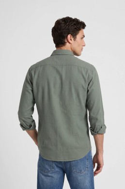 Camisa sport verde Silbon hombre vista trasera