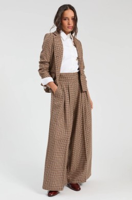 Pantalón palazzo Vilagallo mujer con chaqueta a juego