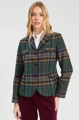 Chaqueta cuadros verde burdeos Vilagallo