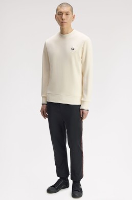 Sudadera cuello redondo crudo Fred Perry hombre