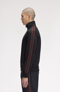 Chaqueta negra cinta coronas de laurel Fred Perry hombre