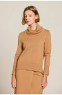 Jersey cuello vuelto camel Cloe Escorpion mujer