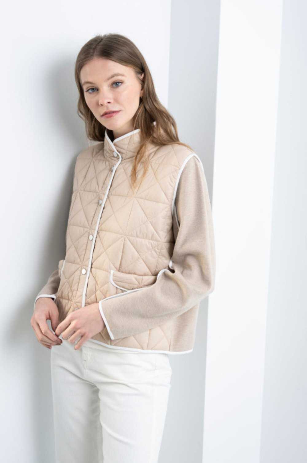 Chaqueta acolchada beige Hongo mujer