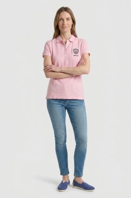 Look con polo rosa marca Valecuatro mujer