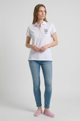 Valecuatro mujer polo blanco manga corta