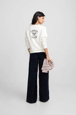 Sudadera crudo Silbon mujer vista espalda