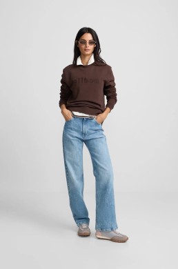 Look con sudadera marrón Silbon mujer