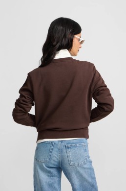 Sudadera marrón Silbon mujer vista espalda