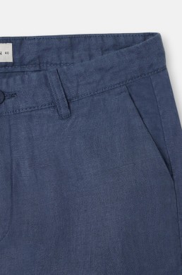 Pantalón lino azul índigo Silbon hombre