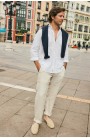 Silbon pantalón chino beige de lino