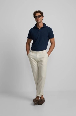 Silbon chino de lino beige look hombre