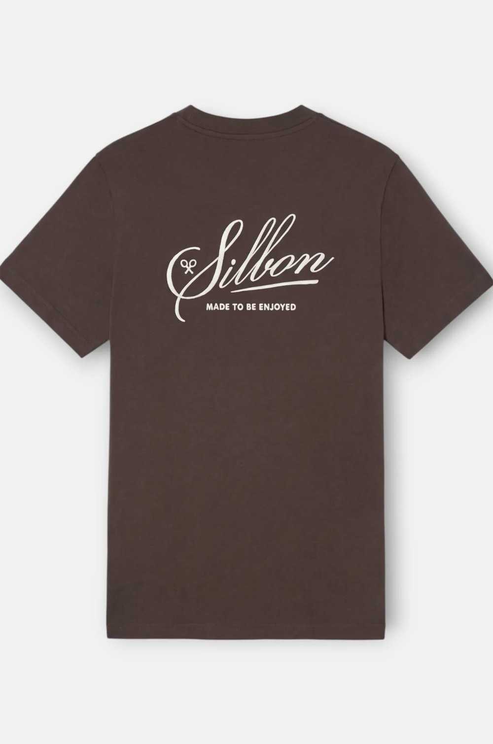 Silbon camiseta marrón logo espalda