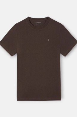 Camiseta marrón Silbon logo espalda