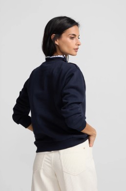 Sudadera azul marino Silbon mujer vista trasera