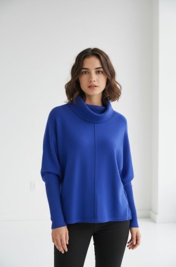 Jersey azul WNT de corte holgado con puños largos de canalé