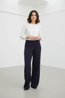 Pantalón de punto azul marino con bordón WNT