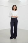 Pantalón de punto azul marino con bordón WNT