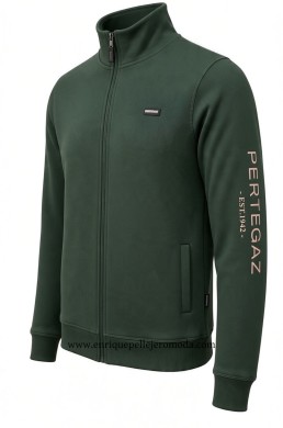Pertegaz sudadera verde con detalle en la manga