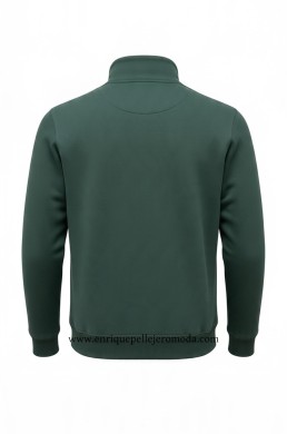 Pertegaz sudadera verde con cremallera vista espalda
