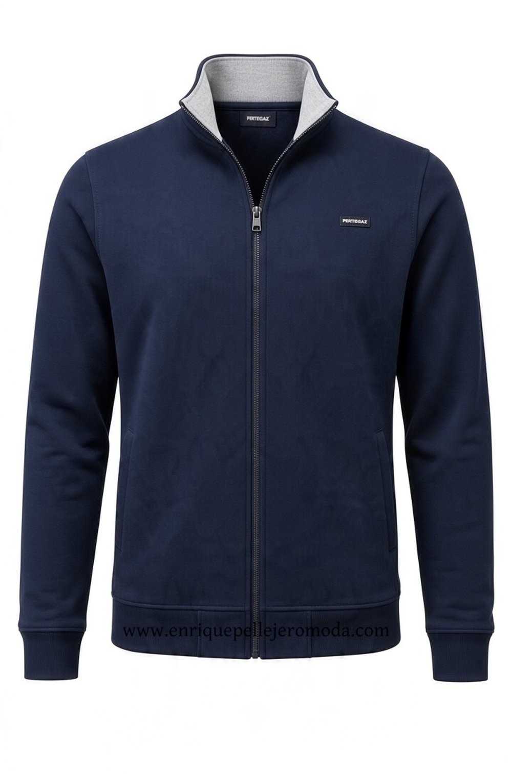 Pertegaz sudadera azul marino con cremallera