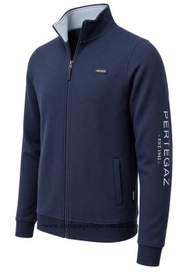 Sudadera azul marino Pertegaz con detalle en la manga