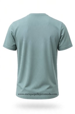 Camiseta verde salvia Pertegaz hombre vista espalda